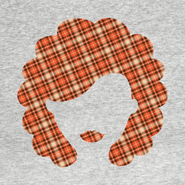 Plaid Head Silhouette by allovervintage